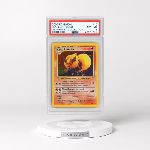 2002 Pokémon Legendary Collection #10 Flareon - Holo (PSA 8 NM-MT)