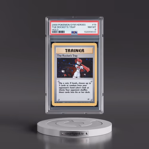 2000 Pokémon Gym Heroes #19 The Rocket's Trap - Holo (PSA 8 NM-MT)
