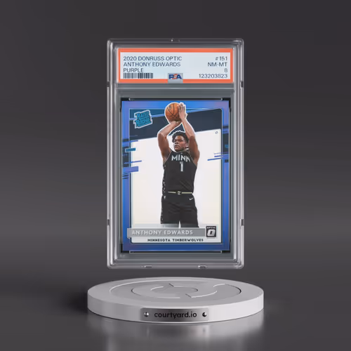 2020 Panini Donruss Optic #151 Anthony Edwards - Purple (PSA 8 NM-MT)