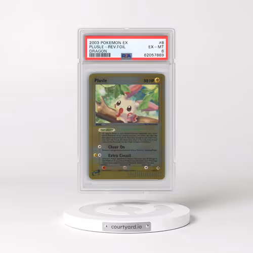 2003 Pokémon EX Dragon #8 Plusle - Reverse Foil (PSA 6 EX-MT)