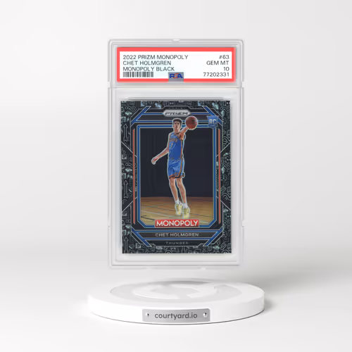 2022 Panini Prizm Monopoly #63 Chet Holmgren - Monopoly Black (PSA 10 GEM MINT)