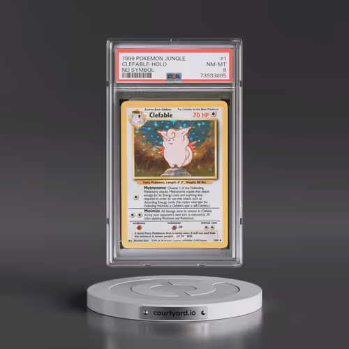 1999 Pokémon Jungle #1 Clefable - Holo No Symbol (PSA 8 NM-MT)
