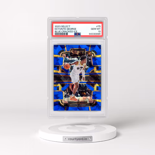 2023 Panini Select #75 Keyonte George - Blue Cracked Ice (PSA 10 GEM MINT)