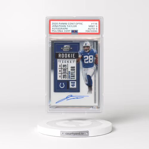 2020 Panini Contenders Optic #116 Jonathan Taylor - Autograph (PSA 9 MINT)