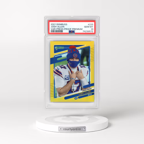 2021 Panini Donruss #225 Josh Allen - Variation-Press Proof Premium (PSA 10 GEM MINT)