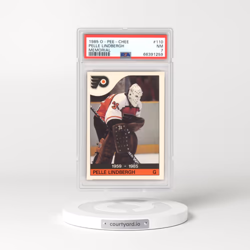 1985 O-Pee-Chee #110 Pelle Lindbergh - Memorial (PSA 7 NM)