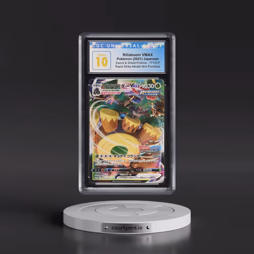 2019 Sword & Shield Promos #171/S-P Rillaboom VMAX - Rapid Strike Master Box Purchase Holo (CGC 10 P