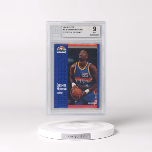 1991 Fleer #277B Dikembe Mutombo RC/(Fleer '91-92 on front) (BGS 9 MINT)