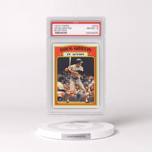 1972 Topps #704 Doug Griffin - In Action (PSA 8 NM-MT)