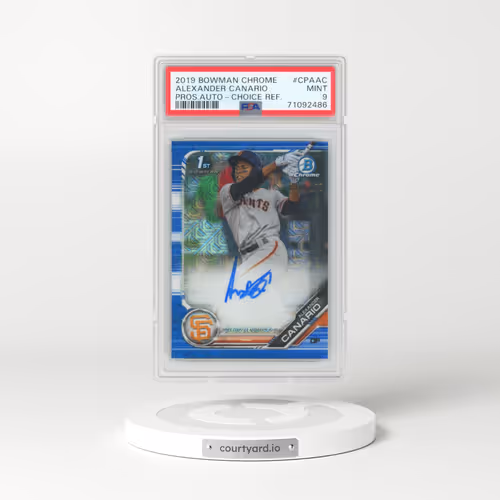 2019 Bowman Chrome Prospects Autographs #CPAAC Alexander Canario - Choice Refractor (PSA 9 MINT)