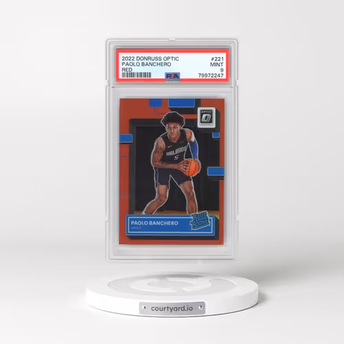 2022 Panini Donruss Optic #221 Paolo Banchero - Red (PSA 9 MINT)