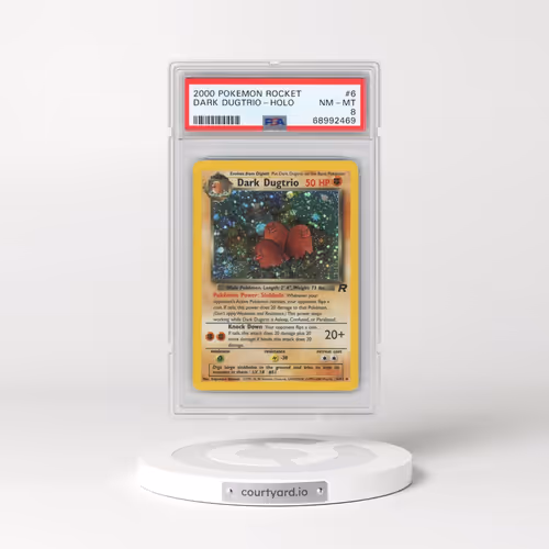 2000 Pokémon Rocket #6 Dark Dugtrio - Holo (PSA 8 NM-MT)