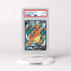 2022 Pokémon Sword & Shield Brilliant Stars #153 Charizard V - Holo Full Art (PSA 10 GEM MINT)