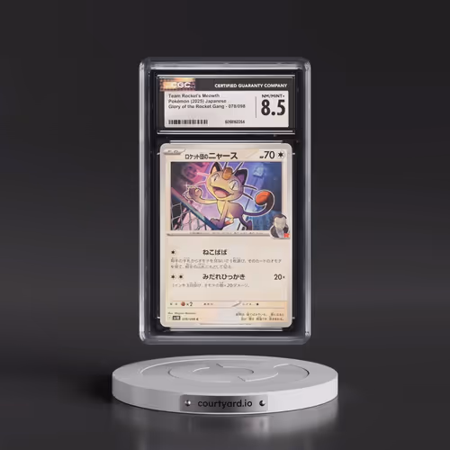 2025 Glory of the Rocket Gang - sv10 #078/098 Team Rocket's Meowth (CGC 8.5 NM-MT+)