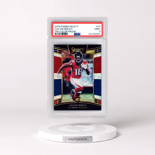 2018 Panini Select #57 Calvin Ridley - Tri-Color Prizm (PSA 9 MINT)