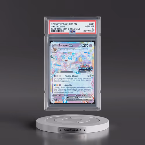 2025 Pokémon Pre EN-Prismatic Evolutions #041 Sylveon EX - Holo Surprise Box Exclusive (PSA 10 GEM M