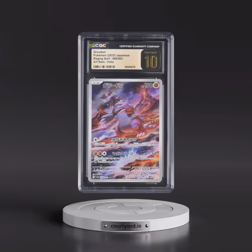 2023 Raging Surf #069/062 Groudon - Art Rare Holo (CGC 10 PRISTINE)