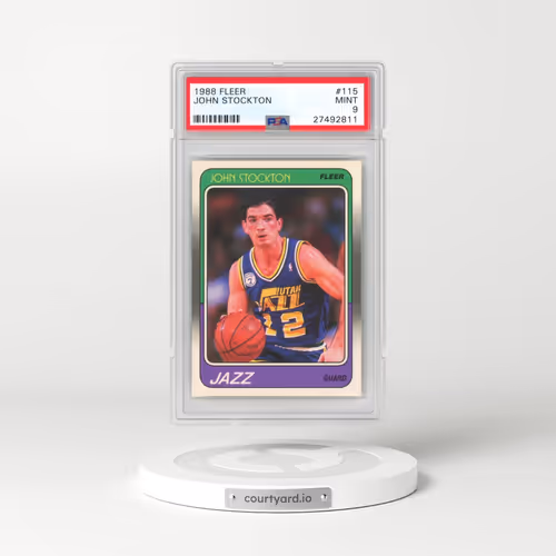 1988 Fleer #115 John Stockton (PSA 9 MINT)