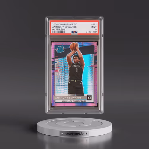 2020 Panini Donruss Optic #151 Anthony Edwards - Hyper Pink (PSA 9 MINT)