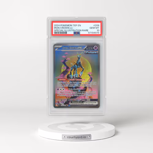 2024 Pokémon Tef EN-Temporal Forces #206 Iron Crown EX - Holo Special Illustration Rare (PSA 10 GEM
