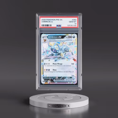 2025 Pokémon Pre EN-Prismatic Evolutions #060 Umbreon EX - Holo (PSA 10 GEM MINT)