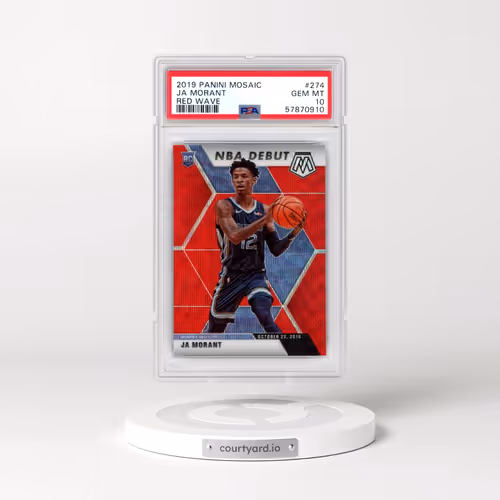 2019 Panini Mosaic #274 Ja Morant - Red Wave (PSA 10 GEM MINT)
