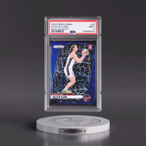 2024 Panini Prizm WNBA #22 Caitlin Clark - Blue Velocity (PSA 9 MINT)