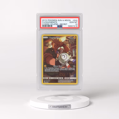 2019 Pokémon Sun & Moon Cosmic Eclipse #242 Magnemite - Full Art Secret (PSA 10 GEM MINT)