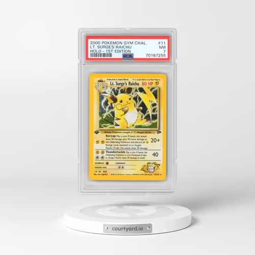 2000 Pokémon Gym Challenge #11 LT. Surge's Raichu - 1st Edition Holo (PSA 7 NM)