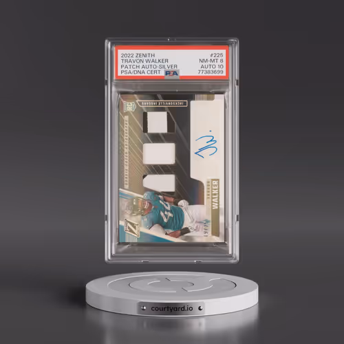 2022 Panini Zenith #225 Travon Walker - Patch Autograph-Silver (PSA 8 NM-MT)
