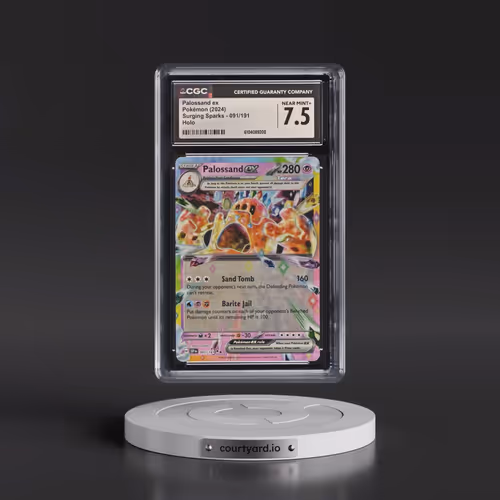 2024 Pokémon Ssp EN-Surging Sparks #091 Palossand EX - Holo (CGC 7.5 NM+)