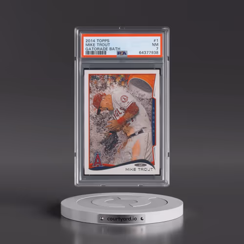 2014 Topps #1 Mike Trout - Gatorade Bath (PSA 7 NM)