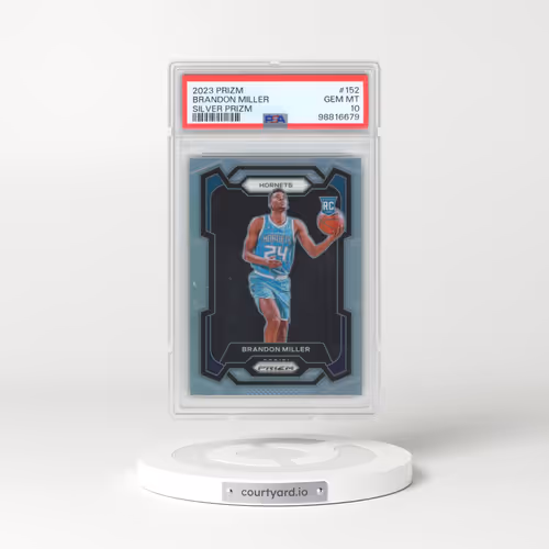 2023 Panini Prizm #152 Brandon Miller - Silver Prizm (PSA 10 GEM MINT)