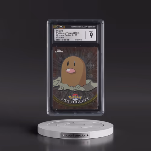 2000 Chrome Series 1 #50 Diglett - Chrome (Topps Chrome Stamp on Front of Card) (CGC 9 MINT)