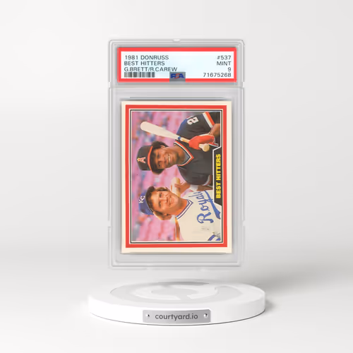 1981 Donruss #537 Best Hitters - G.Brett/R.Carew (PSA 9 MINT)