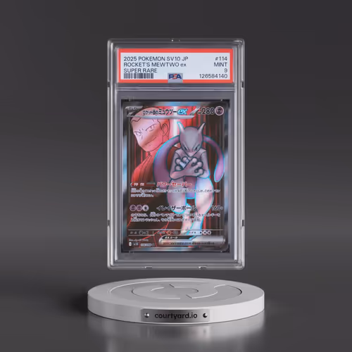 2025 Pokémon SV10-Glory of Team Rocket #114 Team Rocket's Mewtwo EX - Holo Super Rare (PSA 9 MINT)