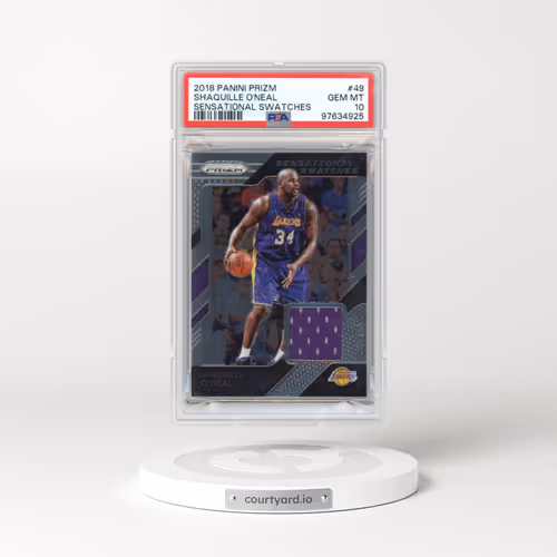 2018 Panini Prizm Sensational Swatches #49 Shaquille O'Neal (PSA 10 GEM MINT)