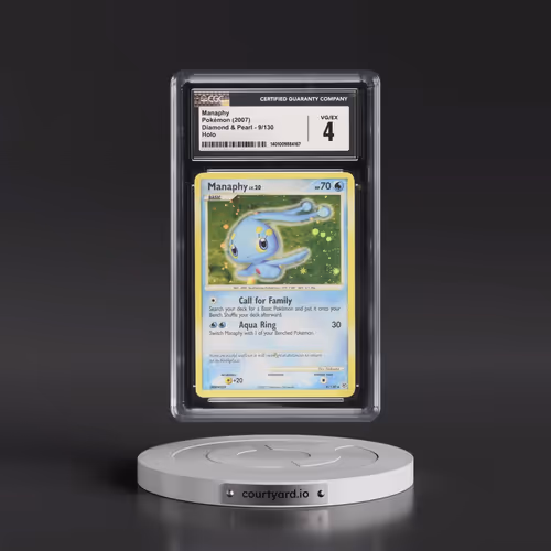 2007 Diamond & Pearl #9/130 Manaphy - Holo (CGC 4 VG-EX)