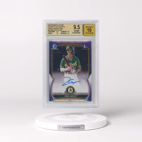 2023 Bowman Chrome Prospect Autographs #CPAZG Zack Gelof - Purple Refractor (BGS 9.5 GEM MINT)