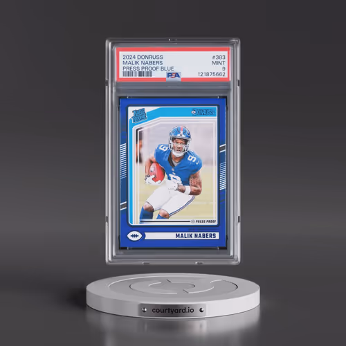 2024 Panini Donruss #383 Malik Nabers - Press Proof Blue (PSA 9 MINT)