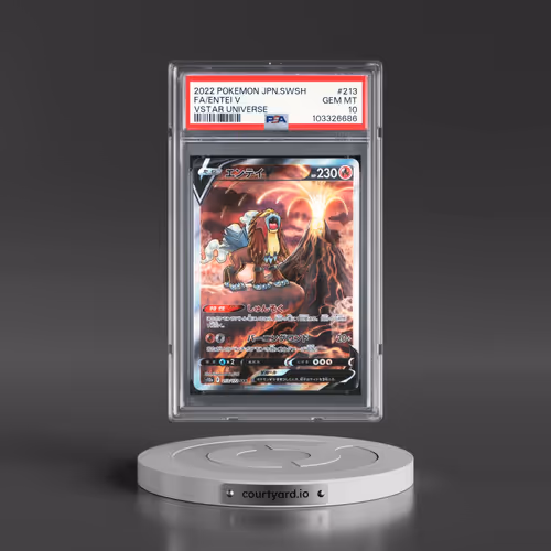2022 Pokémon Sword & Shield Vstar Universe #213 Entei V - Holo Full Art (PSA 10 GEM MINT)