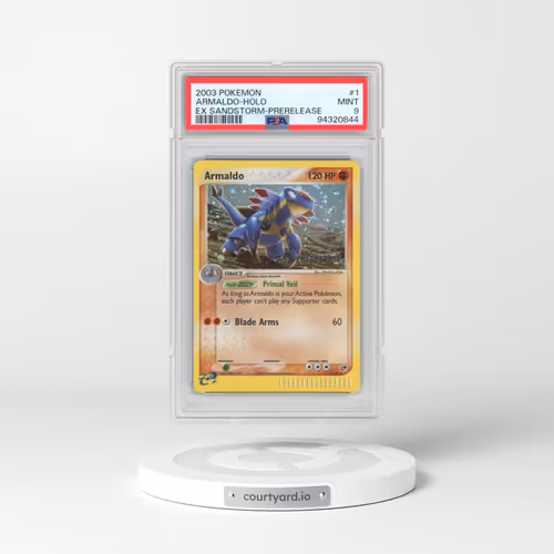 2003 Pokémon EX Sandstorm #1 Armaldo - Holo Prerelease (PSA 9 MINT)