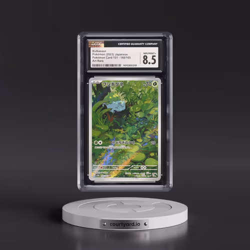 2023 Pokémon Card 151 #166/165 Bulbasaur - Art Rare Holo (CGC 8.5 NM-MT+)