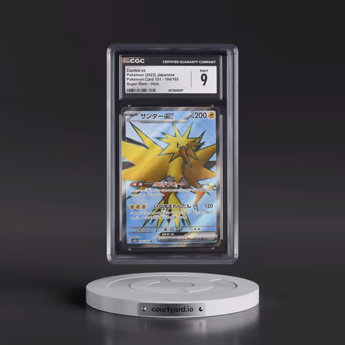 2023 Pokémon Card 151 #194/165 Zapdos ex - Super Rare Holo (CGC 9 MINT)