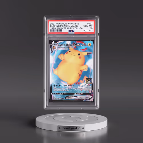 2021 Pokémon 25th Anniversary Collection #022 Surfing Pikachu Vmax - Full Art (PSA 10 GEM MINT)