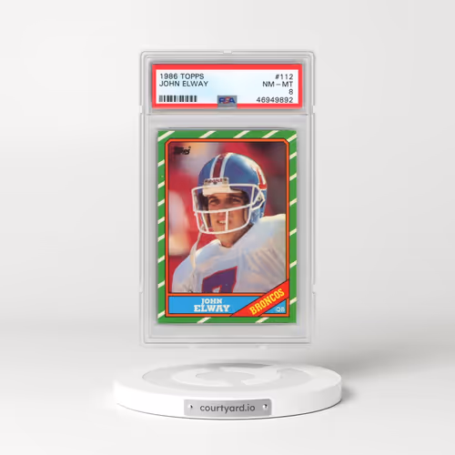1986 Topps #112 John Elway (PSA 8 NM-MT)