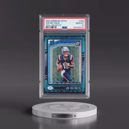 2024 Panini Donruss Optic #255 Joe Milton III - Teal Velocity (PSA 10 GEM MINT)