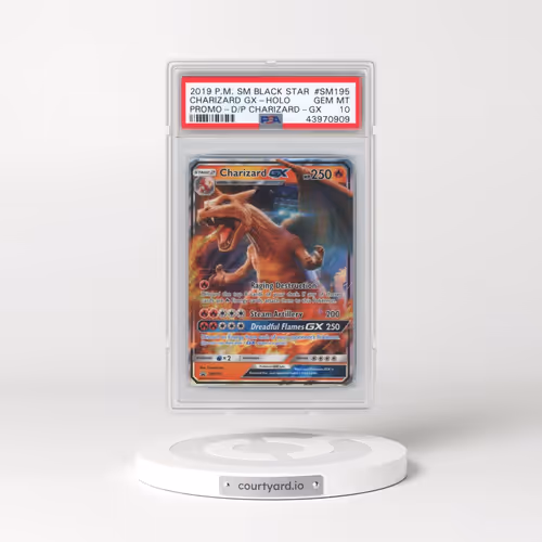 2019 Pokémon SM Black Star Promo #SM195 Charizard GX - Holo Detective Pikachu Charizard-GX (PSA 10 G