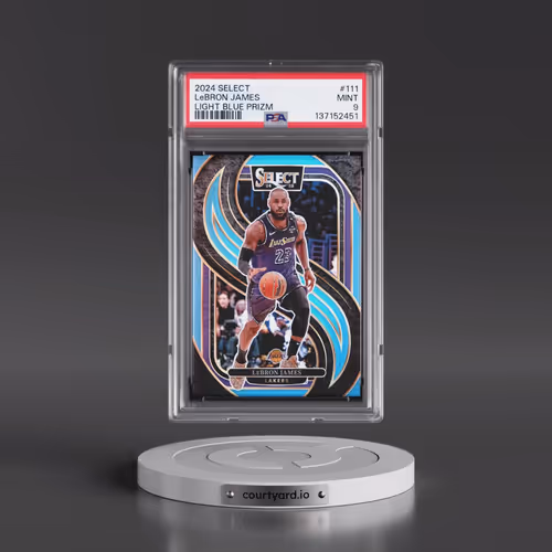 2024 Panini Select #111 LeBron James - Light Blue Prizm (PSA 9 MINT)