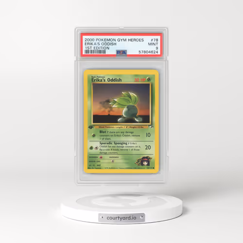 2000 Gym Heroes #78 Erika's Oddish - 1st Edition (PSA 9 MINT)